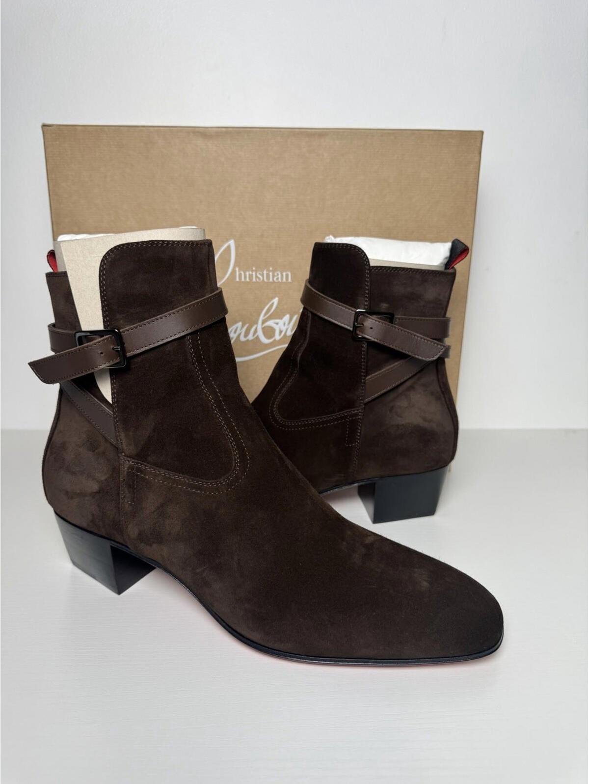 Christian Louboutin Rosalio Jodhpur Boots Suede Men’s 44.5